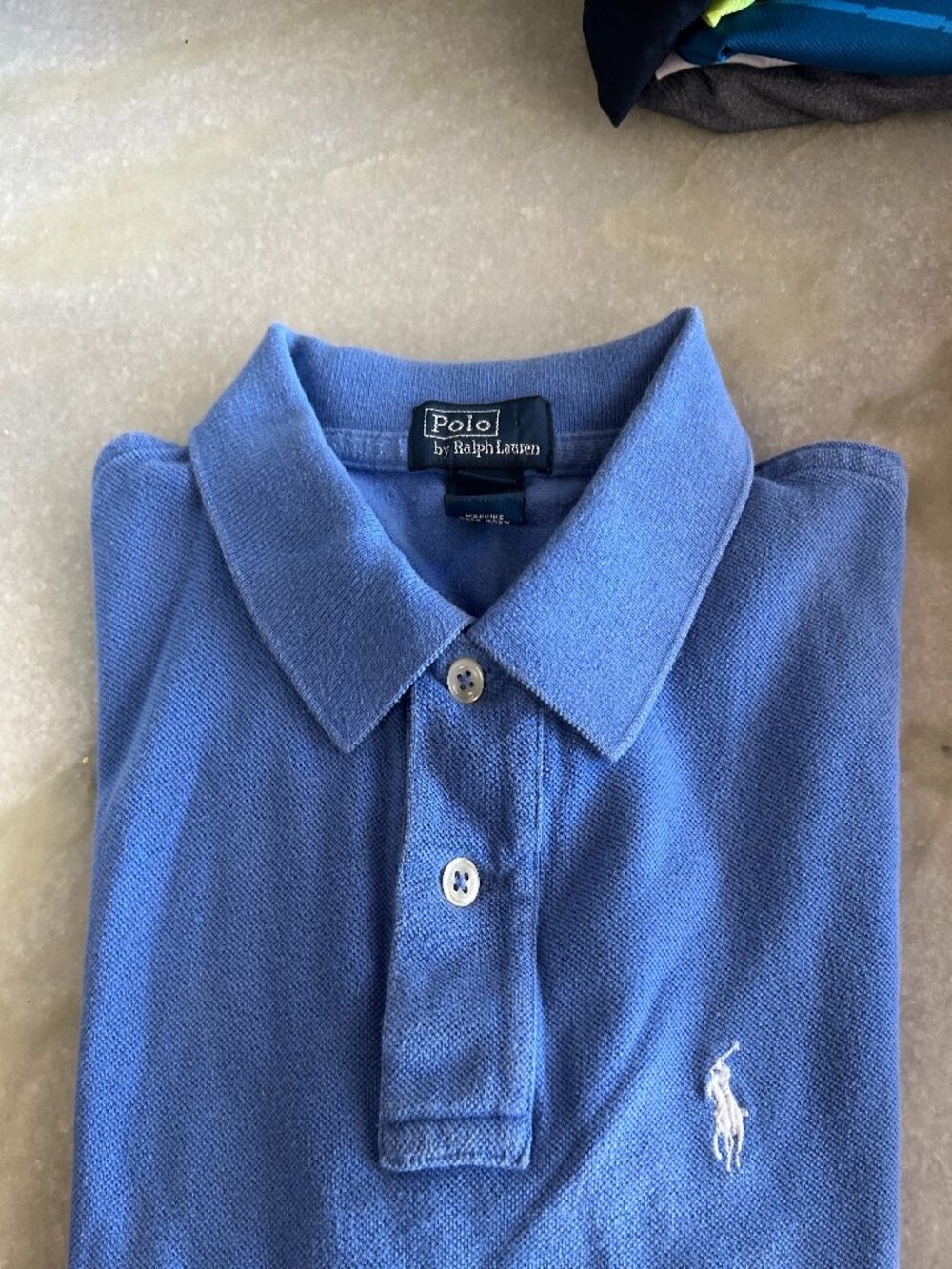 Polo by Ralph Lauren Boys Blue Pique Polo Shirt Size 8/10